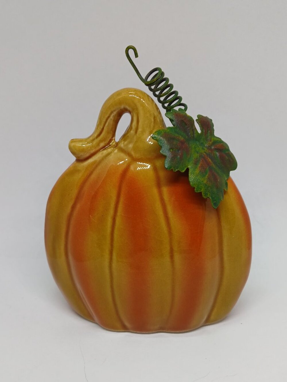 CERAMIC RUSTIC PUMPKIN FALL AUTUMN DECOR DECORATION